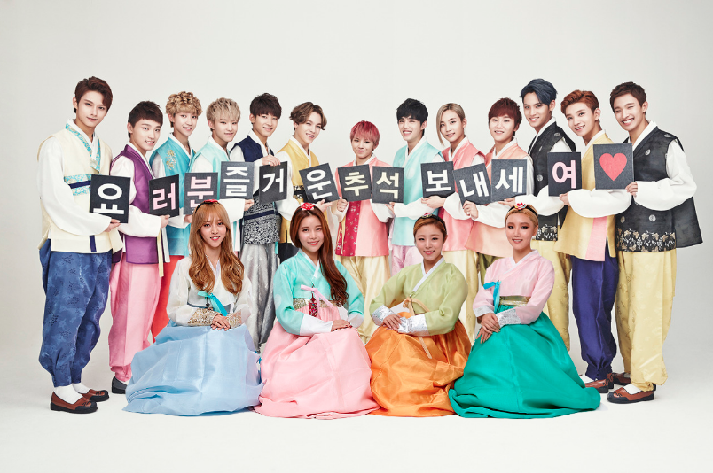 kpop idols celebrate chuseok